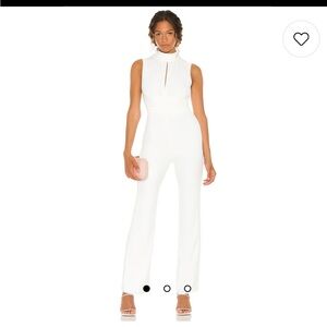 Amanda Uprichard Samira Jumpsuit in Ivory, Size Small